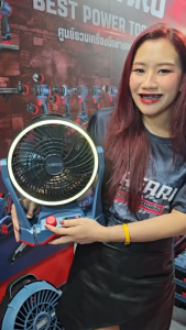 พัดลมไร้สาย 10 นิ้ว MASARU รุ่น SCFP-910 20V ปรับองศาได้ 100° พร้อมไฟ LED 3 ระดับ แบต POWER TURBO พัดลมแบตเตอรี่ พัดลมพกพา พัดลมสายแคมป์ปิ้ง