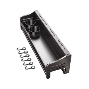 Stainless Steel Kitchen Wall Mounted Storage Rack Chopsticks Towel Holder Heavy Duty No Drilling Required Organizer Shelf