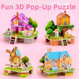 3D Building Model Puzzle Educational Toy
