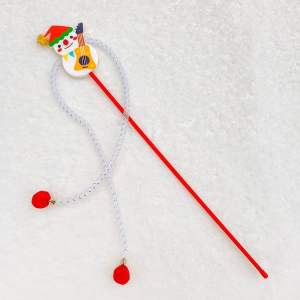 【READY STOCK】Christmas Cat Teaser Door Hanging Cat Toy Celebration With Pet Snowman Christmas Tree Santa Star