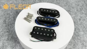 FLEOR | FLEOR 3pcs ST HSS SSH Electric Guitar Pickups Set Alnico 5 Single Coil -Humbucker Pickup Black 5K+5K+14K