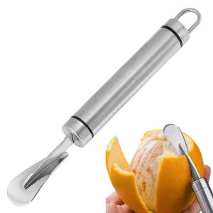 Stainless Steel Grapefruit Pomelo Peeler Tool Easy Fruit Cutter Slicer Opener for Orange Lemon Kitchen Gadget(Silver)