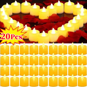 20/30pcs LED Battery Powered Flameless Tea Candle / Fake Candle Night Light / Realistic Flameless Candles / for Christmas Wedding Birthday Party Home Decoration
