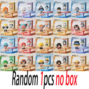 Bandai | Anime One Piece Assembled figures Mini Model Toys Luffy Nami Usopp Robin Franky Jinbe Sanji Q Version Anime Figral Surprise Gift