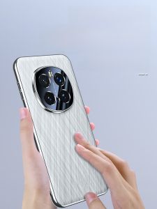 Ultra-Thin Silicone Leather Phone Case for Honor Magic7Pro Full Lens Protection Mens Luxury Soft Shell Anti-Fall Magic8pro