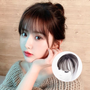 3D French Style Airy Womens Wig Fringe Hair Extension Natural Hair Top Seamless Hairpiece Realistic Hair Synthetic Wig