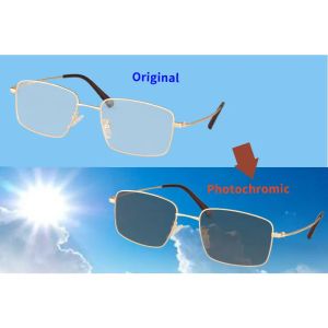 Shinu | SHINU Men Progressive Reading Glasses Metal Photochromic Progressive Multifocal Reading Glasses Clear Vision Near and Far