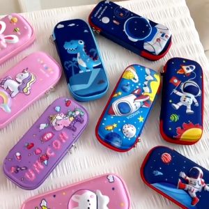 BISA COD - Tempat Pensil Karakter 3D Timbul Anti Air / Kotak Pensil Pulpen Anak Sekolah Motif Dinosaurus Frozen Unicorn / Tempat Penyimpanan Alat Tulis