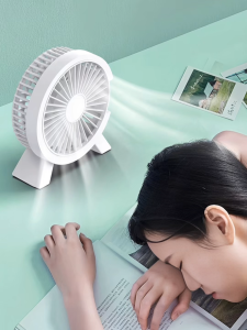 USB Desk Fan Ultra-Quiet 35dB Powerful 5.3m/s Personal Cooling Fan with Strong Airflow Portable Mini Desk Fan for Office