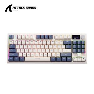 Attack Shark K86 Wireless Mechanical KeyboardRGB TFT Screen Hot Swap Metal KnobTri-mode Connectivitymacro Gaming Keyboar