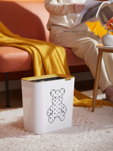 Luxury Minimalist Kitchen Living Room Bedroom Bathroom Large Capacity Trash Can without Lid Narrow Gap Home Use Paper Basket