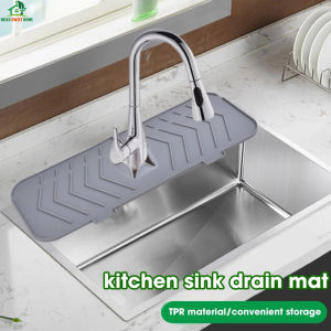 ก๊อกน้ำอ่างล้างหน้าแบบล้างทำความสะอาด - ก๊อกน้ำพรมเช็ดเท้าจานก๊อกน้ำซิลิโคนเสื่อดูดซับที่จับหยดอุปกรณ์ซิงค์ห้องน้ำห้องครัว