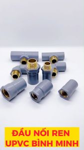 Nối Thẳng Nhựa Bình Minh Ren Ngoài 21 27 Đồng Thau Nối Ren Thau PVC
