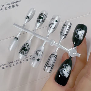6088# Pure Handmade Nail Tips New Half Handmade Cat Eye False Nails Nail Art Products Nail Tips And Nail Art Tools