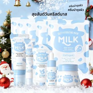 ชุดผลิตภัณฑ์บำรุงผิวนม 10 ชิ้น สำหรับผิวหน้าและมือ - ครีมบำรุงรอบดวงตาเพื่อผิวกระจ่างใส ครีมบีบี ทำความสะอาดรูขุมขน อ่อนโยน บำรุงผิวอย่างล้ำลึก