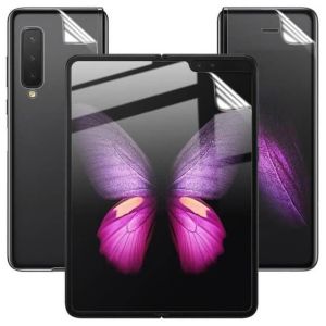 Samsung Z FOLD 7 / FOLD 6 / FOLD 5 / FOLD 4 / FOLD 3 / FOLD 2 / FOLD 1 Anti Gores Hydrogel Clear Plastik Jelly Lentur Screen Guard Protector Bening 1 Set Atas Bawah Tengah
