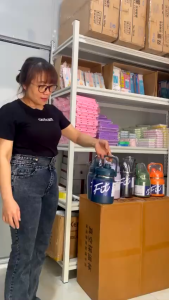 Bình giữ nhiệt dung tích lớn FIT 2000ml/1500ml miệng rộng dáng lùn trên nắp kèm ống hút miệng rộng