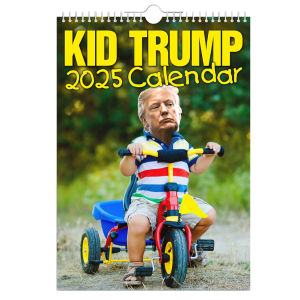 【New Arrival】 Kid Trump Calendar 2025 Hanging Monthly Calendar Planner Note Pads for Home Office