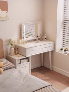 DONGMU | Extendable Solid Wood Bedroom Bedside Makeup Dresser