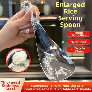 Stainless Steel Non-stick Food Grade Square Hammered Rice Spoon