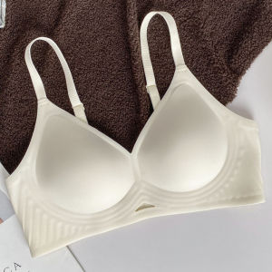 Jelly Seamless Bra Womens Summer Thin Style Small Chest Gathered Adjustable Top Push up Bra 2025 New Hot Sale Underwear