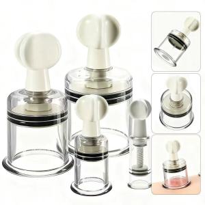 Vacuum Suction Cupping Cup Nipple Enhancer Massage Vacuum Cans Plastic Enlarger Suction Body Breast Massager Cups Health Care