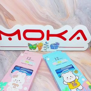 Satu Keluarga Crayon Oil Pastel Isi 12 & 24 Warna A99 Set Krayon Kartun