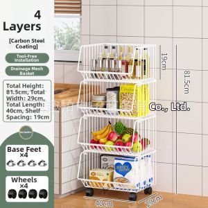 Multi Functional Multi Layer Shelving Unit Trolley