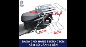 [Giá VAT] Đặc Lớn 53cmx73cm Giá Thồ Đèo hàng Sắt Airblade Exciter Winner Jupiter AB Ex Win Ju Ba ga Đồ Trở Cho Hang VAT