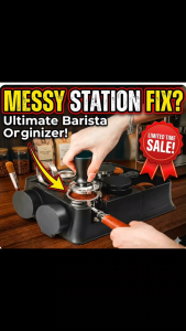 [SG Stock] 4-in-1 Magnetic Coffee Knock Box & Tamping Station Universal 51mm-58mm Portafilter Holder Professional Barista Espresso Organizer