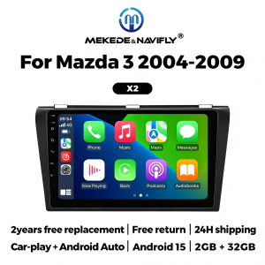 MEKEDE Car Android Radio Multimedia Video Player For Mazda 3 2004 -2009 Wireless Carplay WIFI BT GPS Navigation Atuoradio