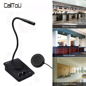 CallTou Speaker System 2 Way Intercom with 10M cord Microphone Anti-Interference for Bank/Business/Government/Hospital