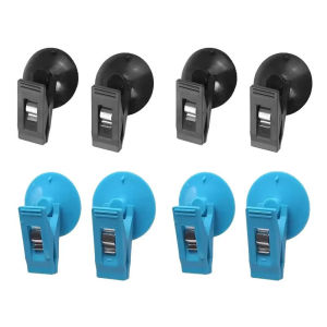 4-12PCS Car Interior Window Clip Mount Black Suction Cap Clip Plastic Sucker Removable Holder For Sunshade Curtain Towel Ticket