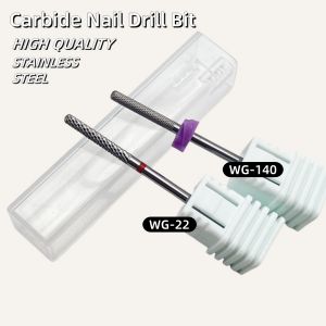 1Pcs 2XF/F Small Smooth Top Carbide Nail Drill Bit Tungsten Stainless Steel Carved Nail Surface Drill Bit Remove The Base Glue