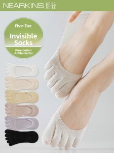 NEARKINS | Toe Socks Breathable Cotton Odor Resistant Non-slip Boat Socks