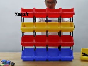 Heavy Duty Compartment Bin 6 or 12 sets Part Bin Storage Rack Plastic Stackable for Industrial Warehouse Factory Hardware Multi Tools Box Screw Workshop Spare Part Component Container Compartment Combinable Accessories Malaysia Seller Ready Stock