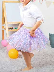 Váy Lấp Lánh Cho Bé Gái Váy Lưới Khiêu Vũ Phong Cách Phương Tây Váy Lưới Thường Ngày Bằng Vải Polyester Dành Cho Trẻ Em Từ 4-6 Tuổi