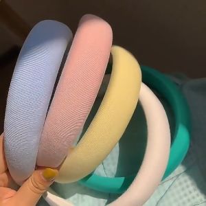 Băng đô bằng mút bản rộng thiết kế đơn giản thời trang phong cách Hàn Quốc