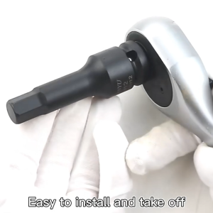 TASKTOOLลูกบล็อก เดือยโผล่ 1/2นิ้ว ยาว75mm ขนาด H4-H19 หัวหกเหลี่ยมพร้อมประแจอัลเลน ข้อต่อประแจ