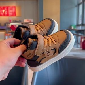 Autumn Kids High-Top Slip-On Sneakers Children Breathable Soft-Soled Running Shoes Sports Casual Shoes Kids Casual Skate Shoes