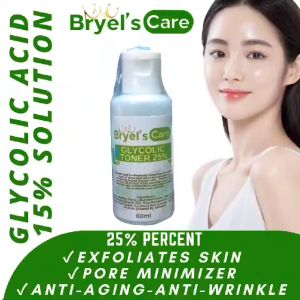 BRYELS CARE 60ML GLYCOLIC SOLUTION 15% GLASS SKIN TONING SOLUTION/GLYCOLIC TONER ANTI AGING TONER PORE MINIMIZER ANTI AGING PORE CONTROL Anti Aging Whitening Anti Acne