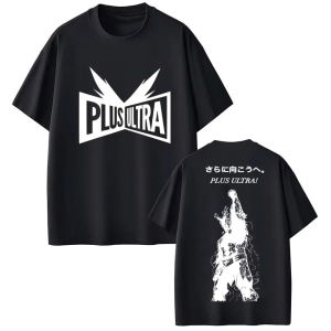 Bandai | Anime My Hero Academia Go Beyond Plus Ultra T-Shirts Men Women Harajuku Fashion Manga T-shirt Casual pure Cotton O-Neck T Shirt