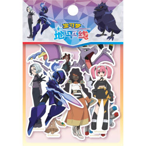 Bandai | Genuine Pokemon Anime Stickers Pack Pikachu Charmander Bulbasaur Squirtle Decals for Notebook Phone Case Toy Fans Gifts