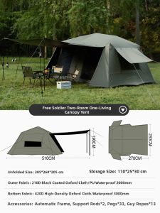 Free Soldier | Automatic Folding Blackout Canopy Tent