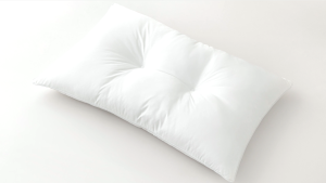 QUILTINA Ear Protection Pillows 2-Pack Perfect for Back or Side Sleepers Relatively Flat & Thin Medium Support Bed Pillow with Concave Design Soft Highly Elastic White