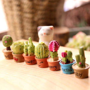 Cartoon Artificial Succulent Pant Mini Pot Plant Bonsai Living Room Office Desktop Fake Green Plant Decoration Ornaments