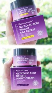 VIBRANT GLAMOUR Axit Glycolic Ngày + Kem Đêm SPF20 + Kem chống nắng tẩy tế bào chết vết thâm UV làm sáng tông màu Chống lão hóa Sửa chữa nếp nhăn Chăm sóc da