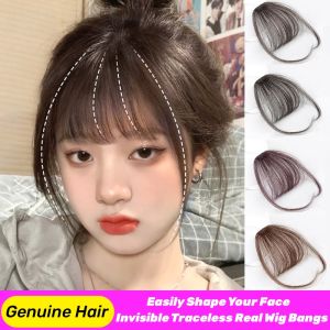 🔥Cadia👍 Thin Air Bangs Hair Extension Clip In Fringe Front Hairpiece COD
