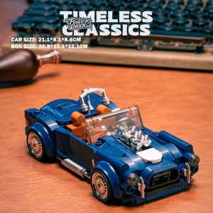 317 CÁI MOC 1965 Cobra 427 Xe thể thao Khối xây dựng tốc độ đô thị Vô địch đua gạch với hộp trưng bày Đồ chơi trẻ em Nhà để xe Quà tặng Tương thích với LEGO