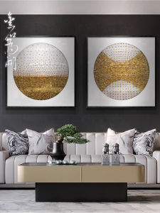 New Chinese Style Living Room Sofa Background Wall Decorative Painting Abstract 3D Tea Room Zen Real Object Hanging Artwork